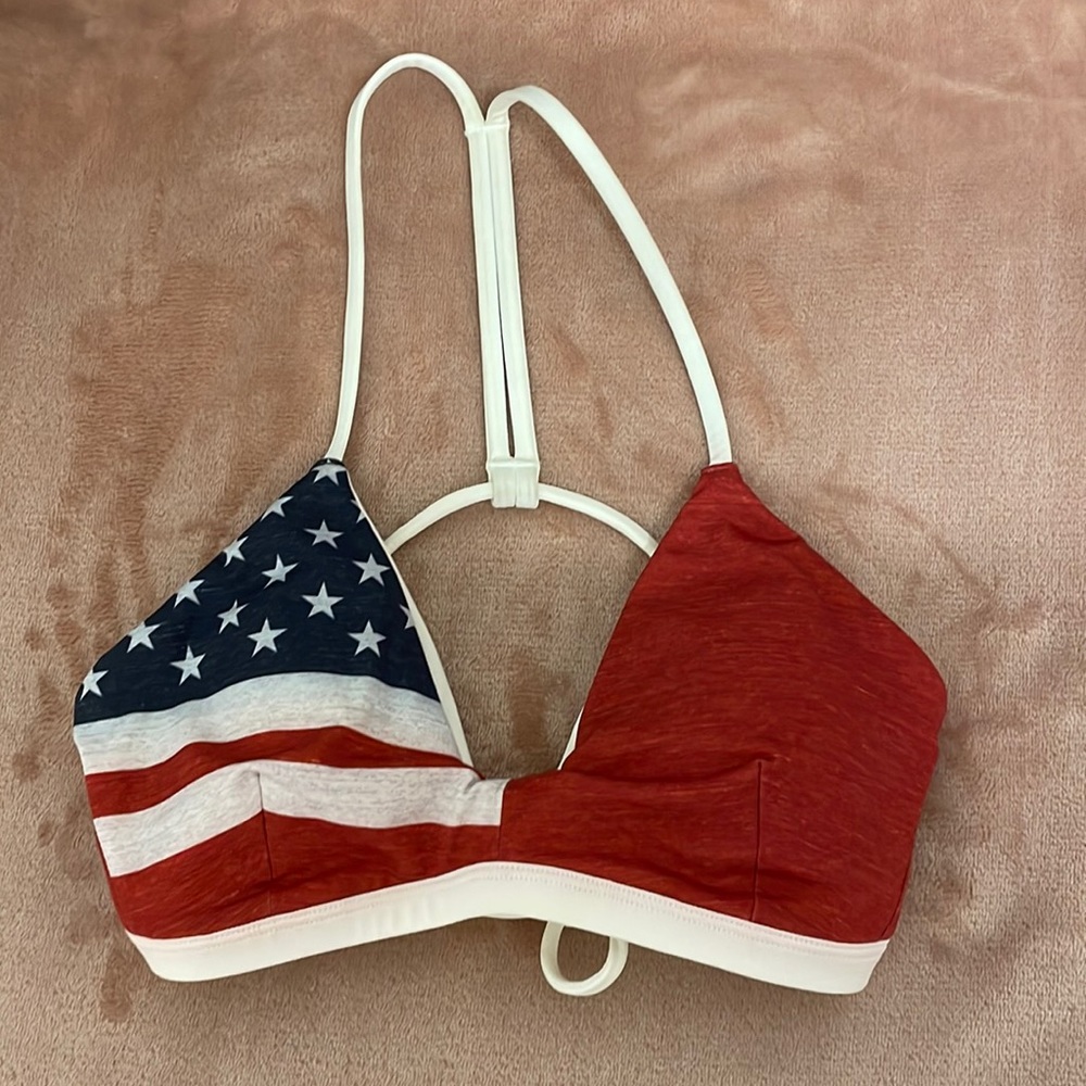 American Flag Swimsuit Top